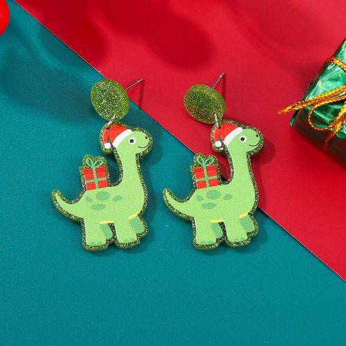 Pendants d'oreilles Noël cadeau & dinosaure - SHEIN - Modalova