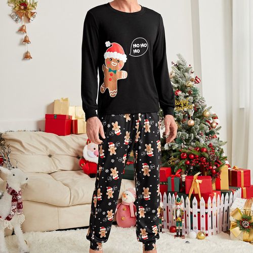 Pièce T-shirt à domicile à imprimé Noël & 1 pièce Pantalon - SHEIN - Modalova