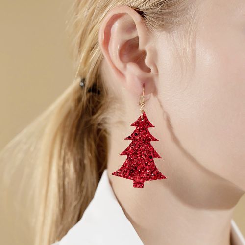 Pendants d'oreilles Noël à paillettes à détail d'arbre - SHEIN - Modalova