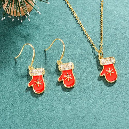 Pièces Set de bijoux à détail gant Noël à strass - SHEIN - Modalova