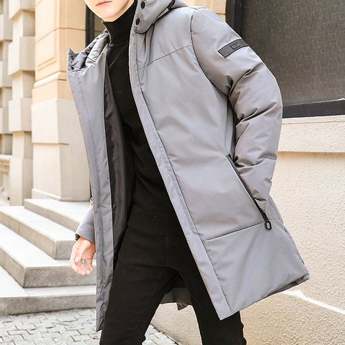 Manteau d'hiver à applique à cordon à capuche - SHEIN - Modalova