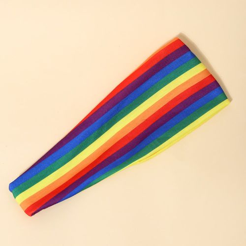 Bandeau pour cheveux LGBT à rayures arc-en-ciel - SHEIN - Modalova