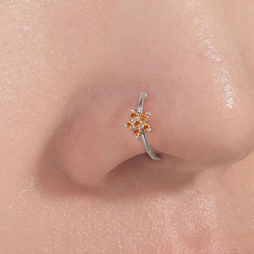 Piercing à nez avec zircone cubique à détail étoile - SHEIN - Modalova