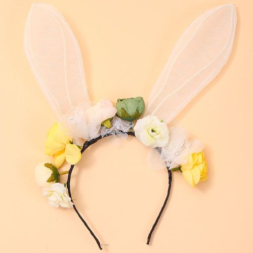 Serre-tête pour costume oreille de lapin & à fleur - SHEIN - Modalova