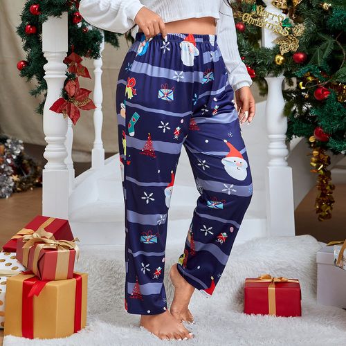 Pantalon à domicile père Noël & clochette à imprimé - SHEIN - Modalova