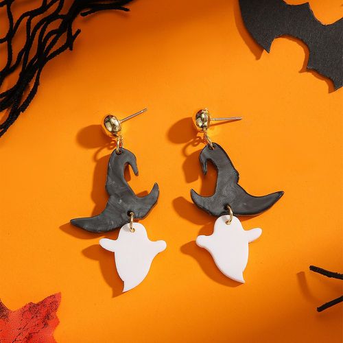 Halloween Chapeau & fantôme Pendants d'oreilles - SHEIN - Modalova