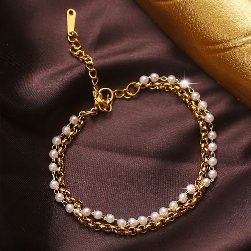 Bracelet multicouche à fausse perle - SHEIN - Modalova