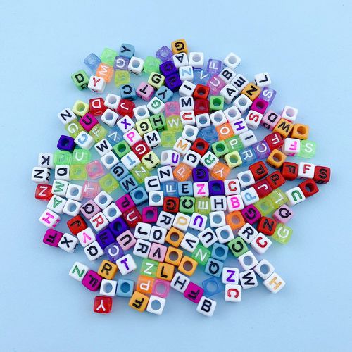Pièces de couleur aléatoire à lettres DIY perle - SHEIN - Modalova