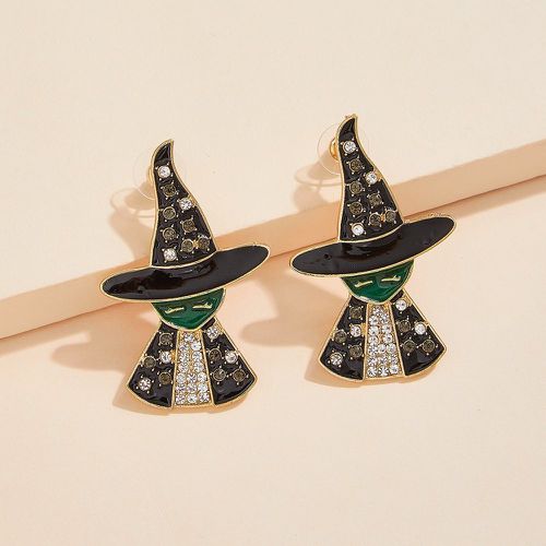 Boucles d'oreilles à zircone cubique à design sorcière - SHEIN - Modalova