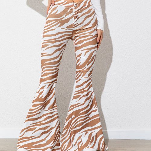 Pantalon évasé style années 70 à rayures zébrées - SHEIN - Modalova