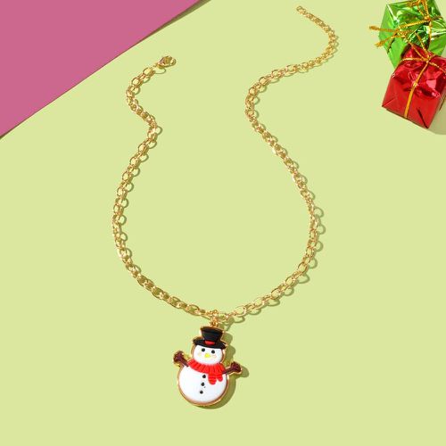Collier avec pendentif Noël bon de neige - SHEIN - Modalova