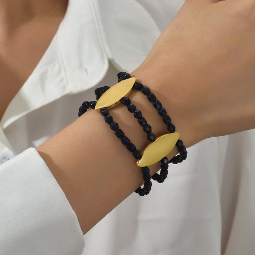 Bracelet perlé à détail géométrique - SHEIN - Modalova