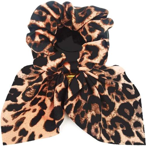 Élastique avec foulard pour cheveux à motif léopard - SHEIN - Modalova