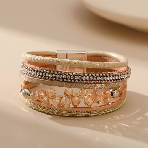Bracelet multicouche à strass & à perles - SHEIN - Modalova