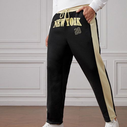 Pantalon de survêtement à lettres avec bande latérale thermique - SHEIN - Modalova