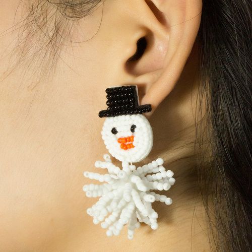 Boucles d'oreilles perlé à détail bon de neige - SHEIN - Modalova