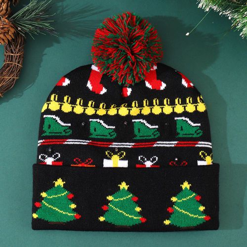 Bonnet à imprimé arbre Noël - SHEIN - Modalova