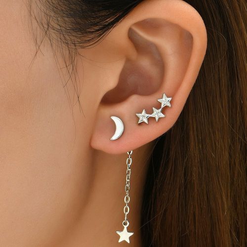 Paires Boucles d'oreilles à détail étoile et lune - SHEIN - Modalova