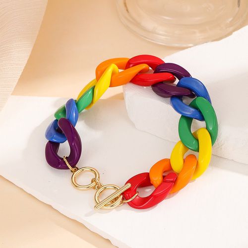 Bracelet à chaîne LGBT à blocs de couleurs - SHEIN - Modalova