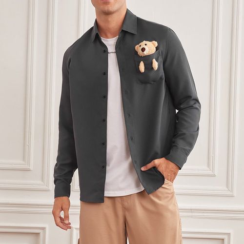 Chemise poupée ours avec poche - SHEIN - Modalova