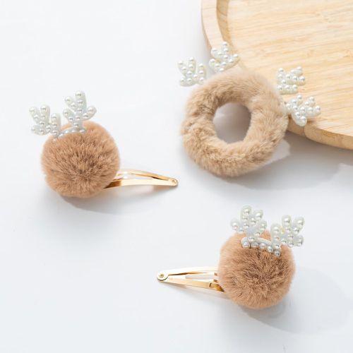 Pièces Set d'accessoires pour cheveux fausse perle à détail de bois - SHEIN - Modalova
