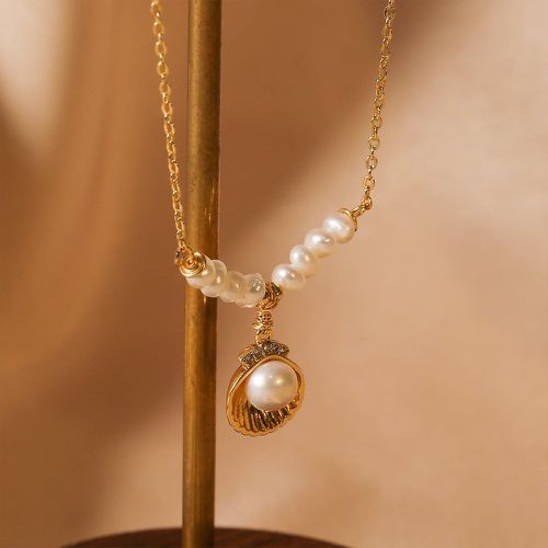 Collier perle de culture à breloque coquille - SHEIN - Modalova