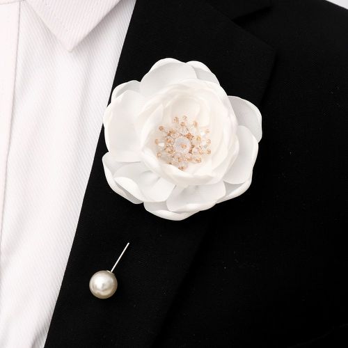 Boutonnière fleur & à fausse perle - SHEIN - Modalova
