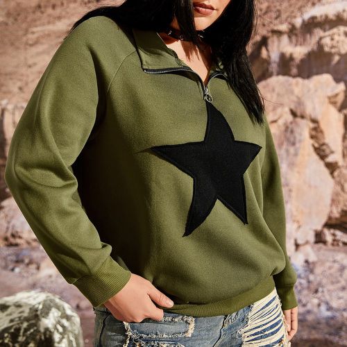 Sweat-shirt étoile patch zippé - SHEIN - Modalova