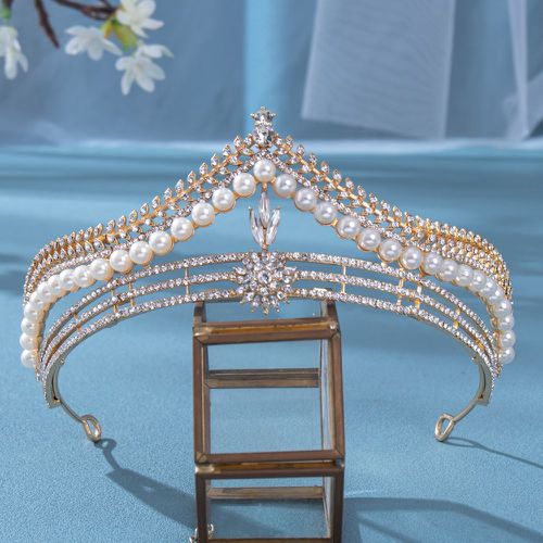 Bandeau à strass et fausses perles de mariée - SHEIN - Modalova