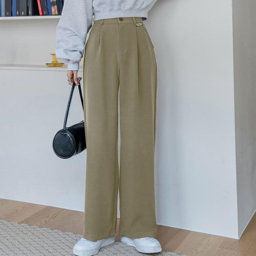 Pantalon taille haute plissé - SHEIN - Modalova