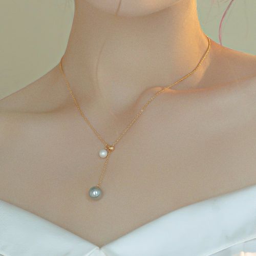 Collier avec pendentif à breloque perle naturelle - SHEIN - Modalova