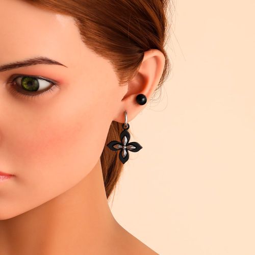 Boucles d'oreilles ajouré à fleur - SHEIN - Modalova