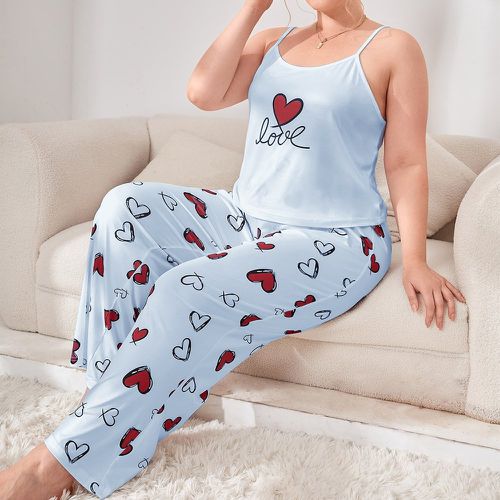 Ensemble de pyjama à motif cœur et lettre - SHEIN - Modalova