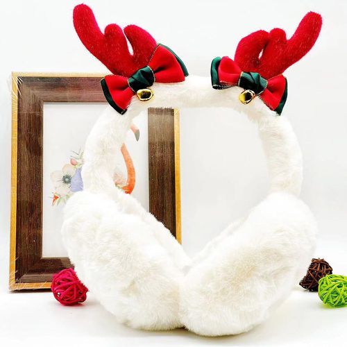 Cache-oreilles Noël ramure & à nœud papillon en tissu duveteux - SHEIN - Modalova