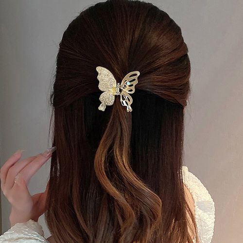 Griffe à cheveux avec strass en forme de papillon - SHEIN - Modalova