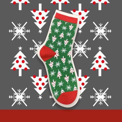 Chaussettes Noël à motif flocon de neige - SHEIN - Modalova