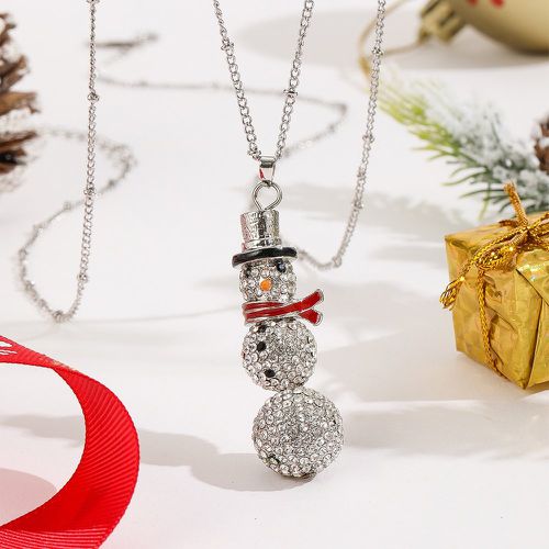 Collier avec pendentif Noël à strass bon de neige - SHEIN - Modalova