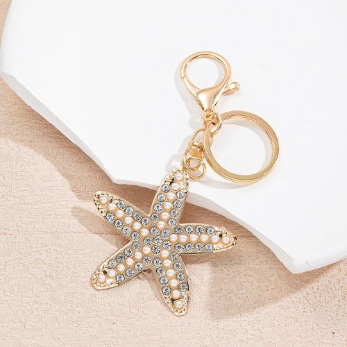 Porte-clés à strass & fausse perle étoile de mer breloque - SHEIN - Modalova
