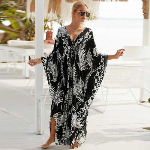 Robe de plage à imprimé tropical manches chauve-souris - SHEIN - Modalova