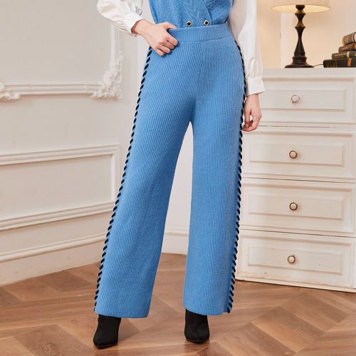 Pantalon à couture en tricot - SHEIN - Modalova