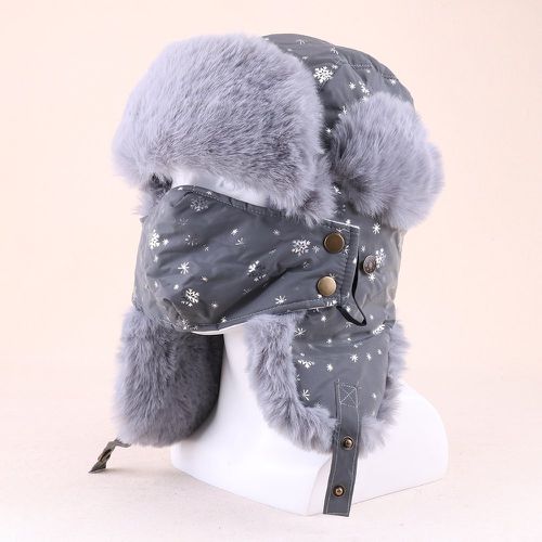 Chapeau de trappeur à motif flocon de neige avec doublure en polaire - SHEIN - Modalova
