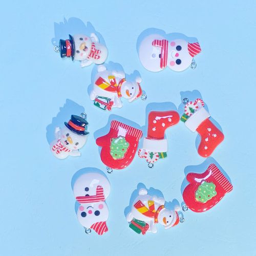 Pièces Noël bon de neige & Gant Pendentif DIY - SHEIN - Modalova