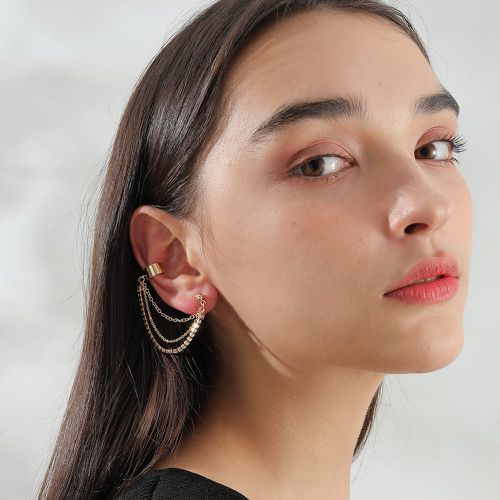 Boucles d'oreilles avec strass chaîne doublure - SHEIN - Modalova