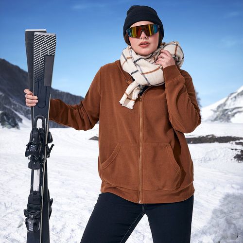 Veste de sport chauffant à capuche en polaire - SHEIN - Modalova