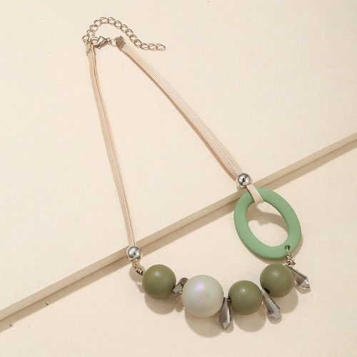 Collier ovale & à perles - SHEIN - Modalova