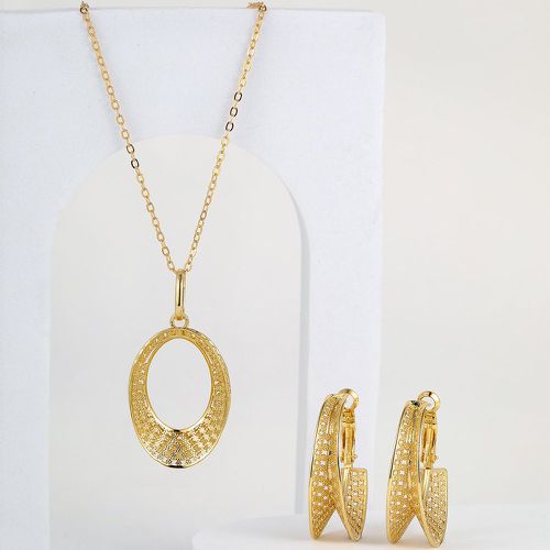 Pièces Set de bijoux ajouré à détail ovale - SHEIN - Modalova