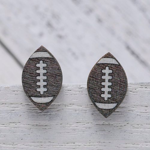 Clous d'oreilles football américain design - SHEIN - Modalova