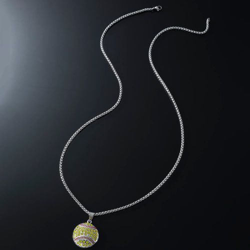 Collier à pendentif avec strass base-ball - SHEIN - Modalova