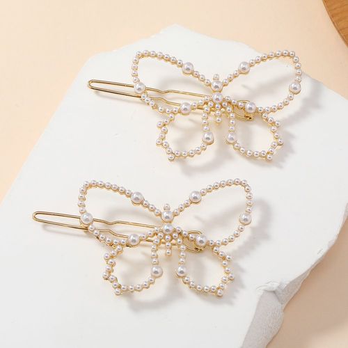Pièces Pince à cheveux minimaliste fausse perle design papillon - SHEIN - Modalova