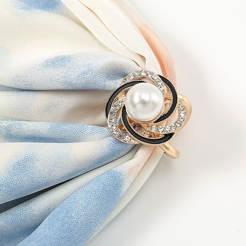 Anneau de foulard à strass et fausses perles - SHEIN - Modalova